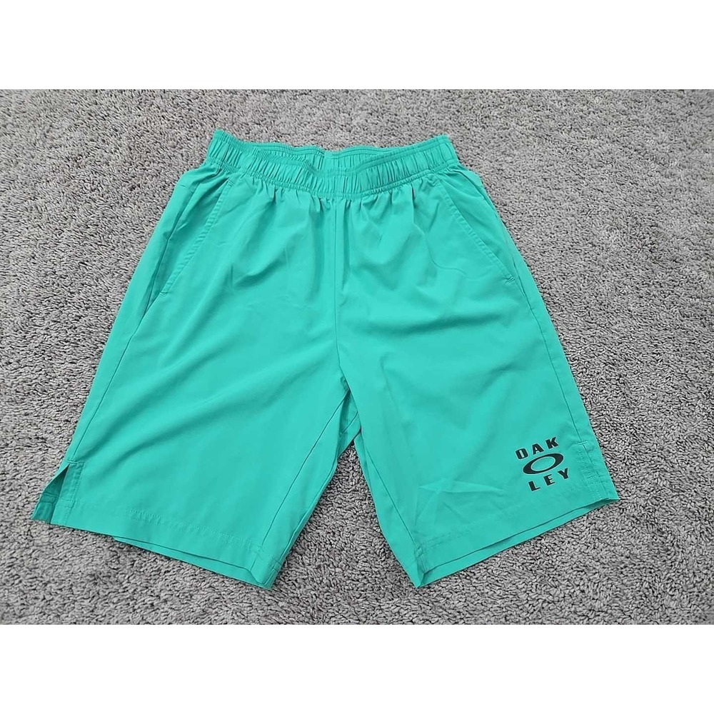 Oakley‎ Shorts Mens Small Green Inseam: 8.5" Pull On Hydrolix Performance Fit